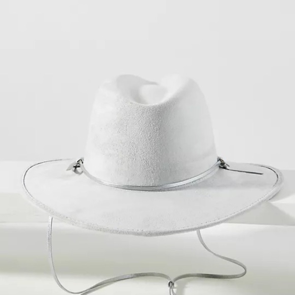 Anthropologie ASN Silver Braided Trimmed Rancher Hat - Picture 4 of 4